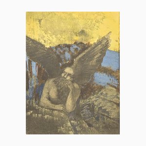 Odilon Redon, Aged Angel, 1923, Lithograph