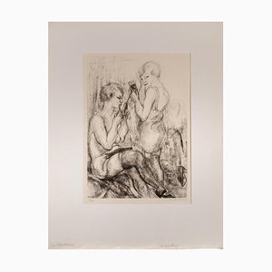 Luc-Albert Moreau, Two Women, Early 20th Century, Lithograph