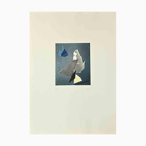 Hans Richter, Composición abstracta, 1973, Aguafuerte y collage