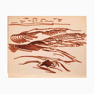 Reynold Arnould, Seascape, 1970er, Zeichnung