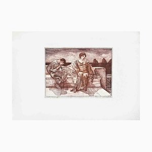 Riccardo Morena, The Kiss, 20th Century, Etching