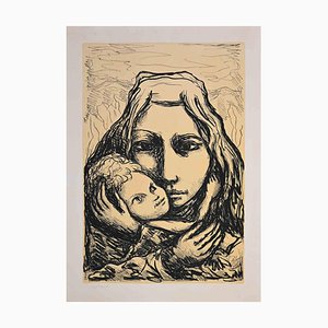 Carlo Levi, Mutter und Kind, Mitte 20. Jh., Lithographie