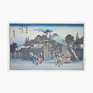 Malerische Orte in Kyoto, Mitte 20. Jh., Lithographie