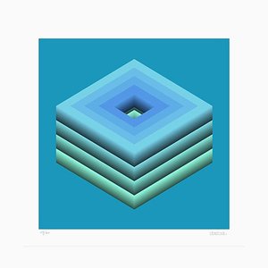 Dadodu, Blue Diamond, 2019, Giclée-Druck