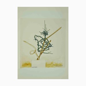 Leo Guida, Composición abstracta, años 70, Grabado