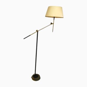 Adjustable Floor Lamp in Brass, France, 1950s