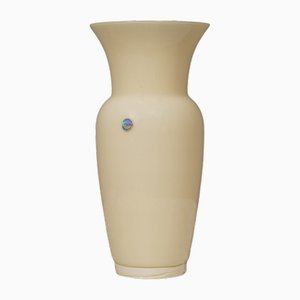 Vase aus Muranoglas Opal Serie von Venini, 1979