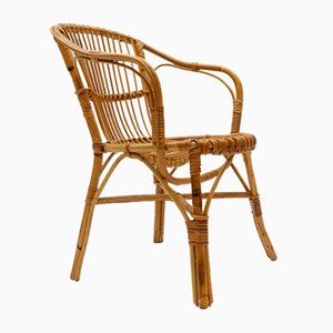 Fauteuils Vintage en Rotin, 1960s, Set de 4