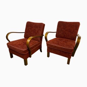 Armchairs with Armrests, Set of 2