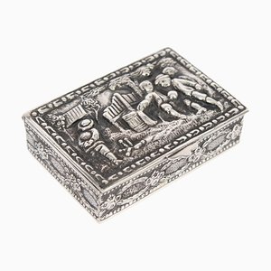 Antique Spanish Sterling Silver Snuff Box, 1900s