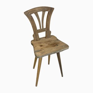 Beistellstuhl aus Holz, 1850er