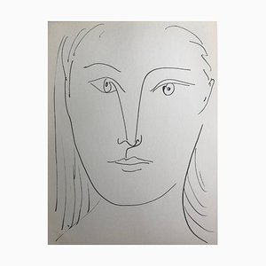 Pablo Picasso, Portrait de femme, 1957, Lithographie