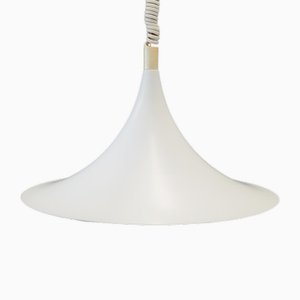 Danish White Pendant Lamp, 1960s