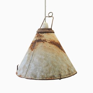 Industrial Style Metal Ceiling Lamp, 1950s