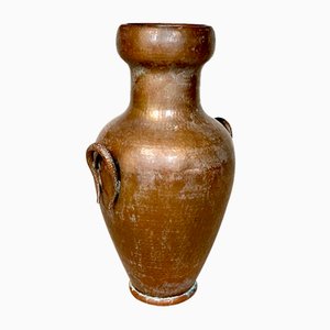 Grand Vase en Forme d'Amphore Martelé à la Main en Cuivre par Egidio Casagrande, Italie, 1950s