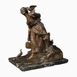 Escultura de bronce marrón del siglo XX