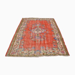 Tapis Oushak Floral Antique, 1960s