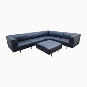 Leather Sofa in Black by Piero Lissoni for Cassina, 1996, Set of 2