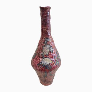 Mid-Century Vase aus glasierter Keramik von Nico Nicosia, 1964