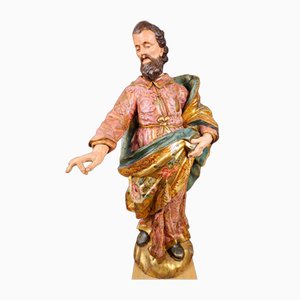 Polychrome Holzschnitzerei, Ende 18. Jh., Saint Joseph, Spanien