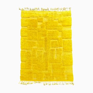 Moroccan Yellow Textured Rug