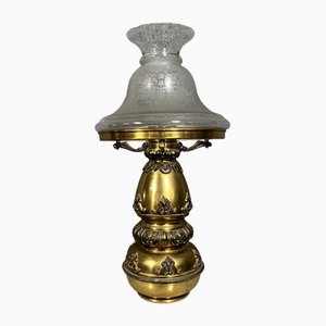 Lámpara de mesa de aceite Napoleón III grande