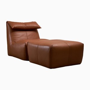 Sillón y reposapiés Le Bambole de Mario Bellini para B & b Italia, 1972. Juego de 2