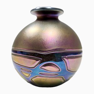 Vase Mdina Vintage Opalescent en Verre, Malta, 1960s