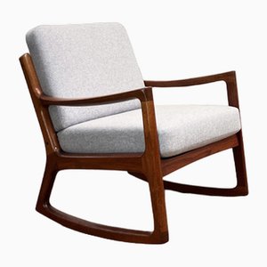 Moderner Dänischer Mid-Century Schaukelstuhl aus Teak von Ole Wanscher für France and Son, 1950er