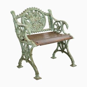 Small Carved Cast Iron Bench