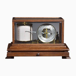 Barograph und Barometer mit Eichengehäuse, 1890er