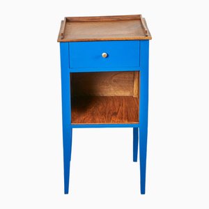 Mesa auxiliar vintage en azul pátina