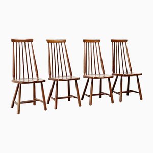 Dining Chairs in the style of George Nakashima, Set of 4