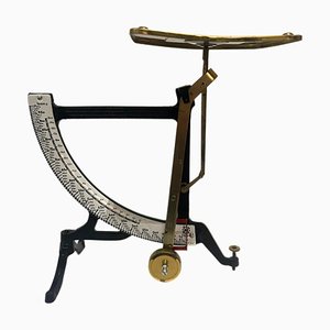 Vintage Letter Scale in Cast Iron and Brass from M Concave, Sweden