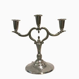 Vintage Three Armed Pewter Candleholder from L&L Svenskt Tenn, Sweden