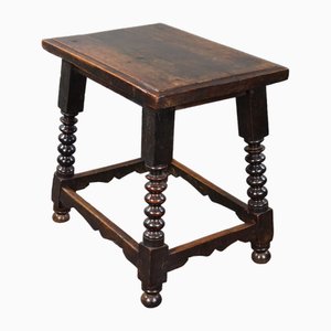 Large Spanish Stool with Twisted Legs