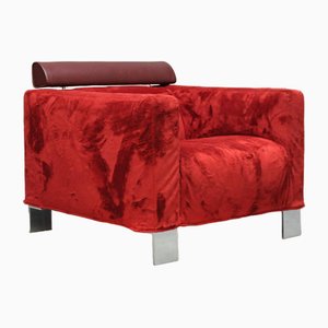 Calia Armchair in Fabric & Leather