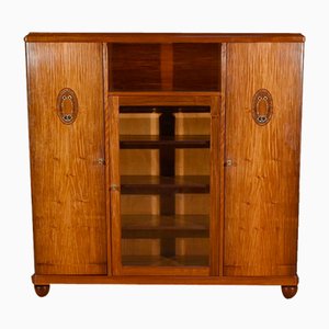 Kleiner Art Deco Kleiderschrank aus Blondem Mahagoni, 1940er