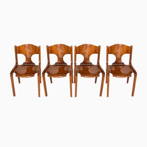 Pozzi Dining Chairs by Augusto Savini, 1970s, Set of 4