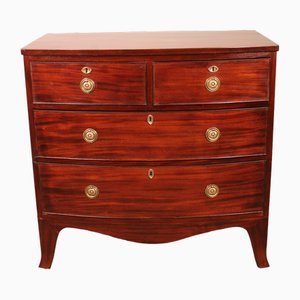 Small Mahogany Bowfront Chest of Drawers, 1800s