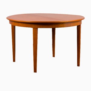 Danish Long Round Extendable Table, 1960s