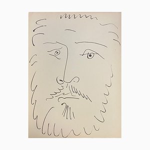 Pablo Picasso, Man Portrait, Original Lithograph, 1957