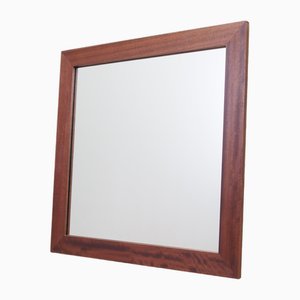 Danish Mirror in Mahogany Frame, 1970s