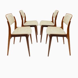 Scandinavian Wooden Dining Chairs, 1960s, Set of 5