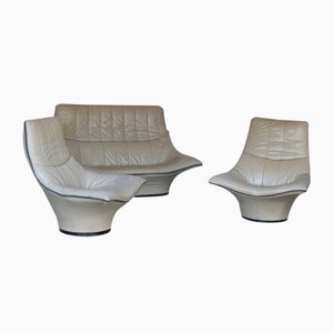 Space Age Sofa and Lounge Chairs by Gerard van den Berg, Germany, 1970s, Set of 3