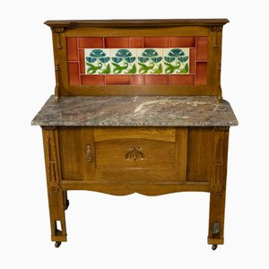 Arts and Crafts Oak Washstand, 1890s