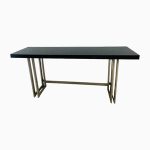 Steel and Stained Oak Extending Console Table from Artelano, Italy, 1970s