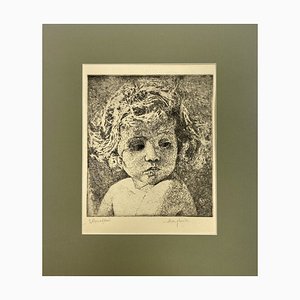 Ettore Beraldini, Retrato de niña: Margherita, 1931, Grabado