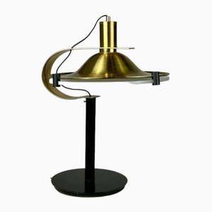 Italienische Mid-Century Tischlampe aus Metall & Messing