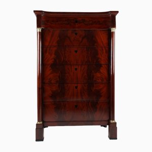 Empire Chiffonier Mahogany with Full Columns, 1800s